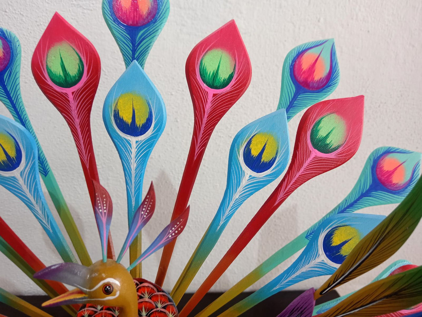 Oaxacan Wood Carving Peacock, By Victor Aguilar PP8006