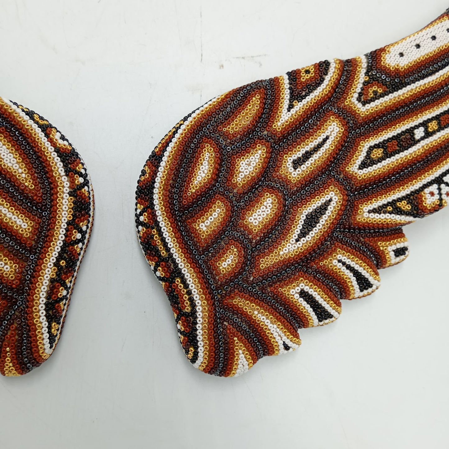 Mexican Huichol Hand Beaded Art, Pair of Wings By Isandro Villa Lopez PP8181
