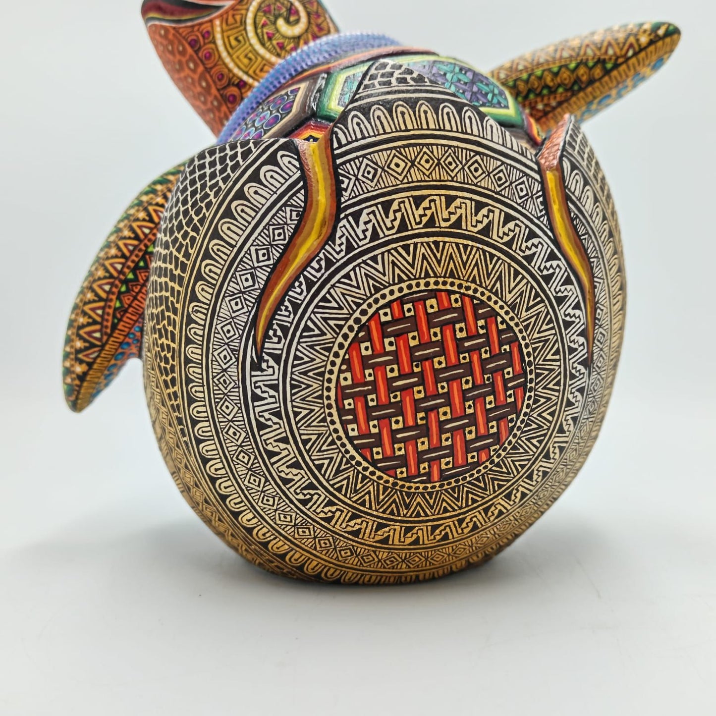 Oaxacan Wood Carving Turtle in Egg by Manuel Cruz Prudencio PP8189
