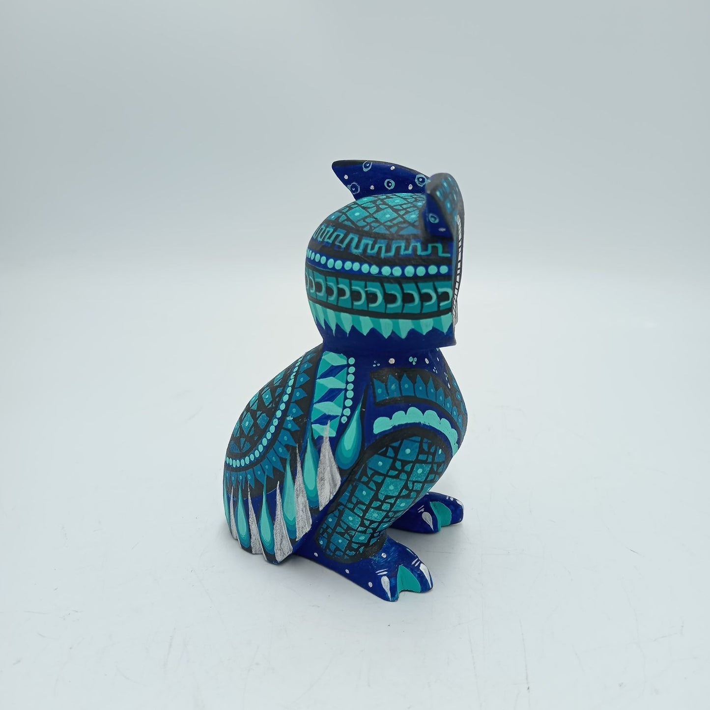 Mexican Oaxacan Wood Carving Owl By Ivan Fuentes PP8191