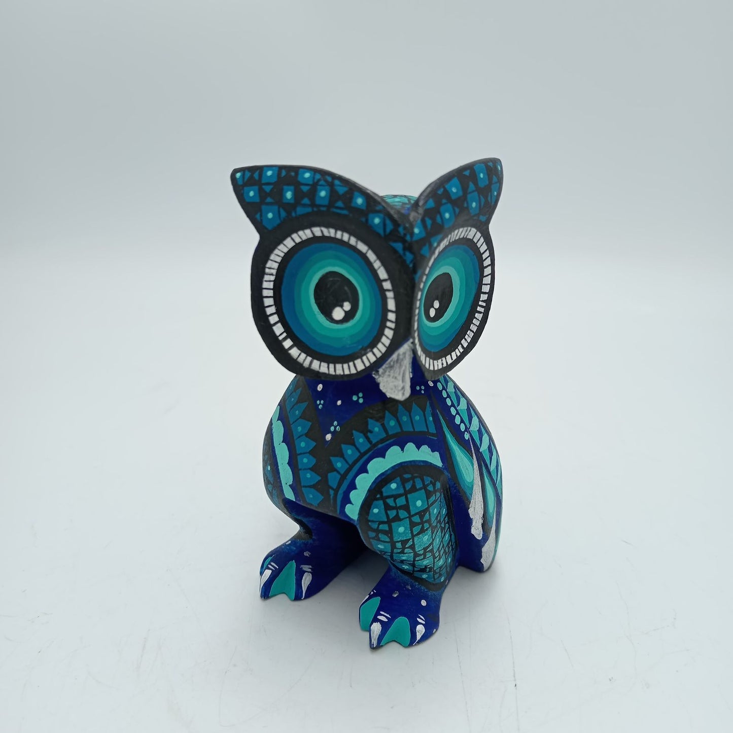 Mexican Oaxacan Wood Carving Owl By Ivan Fuentes PP8191