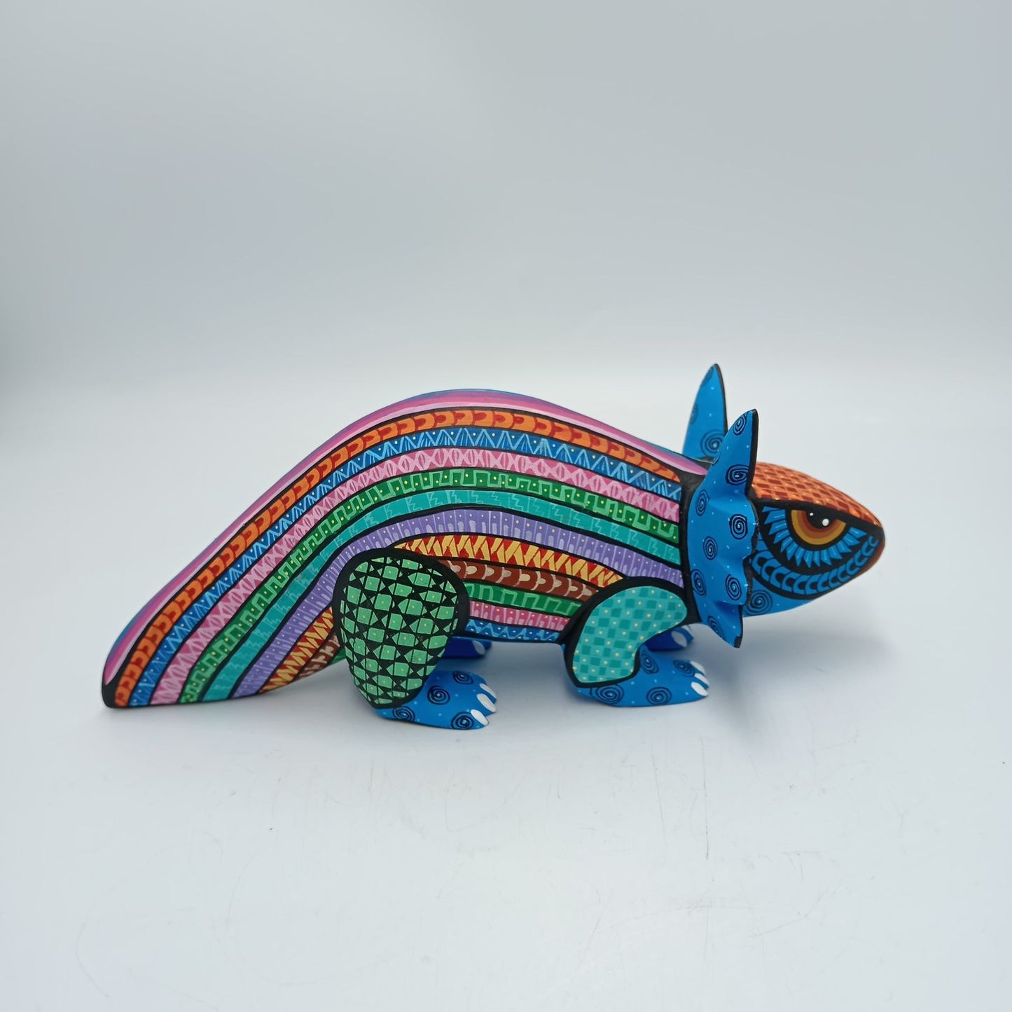 Mexican Oaxacan Wood Carving Ajolot By Ivan Fuentes PP8193