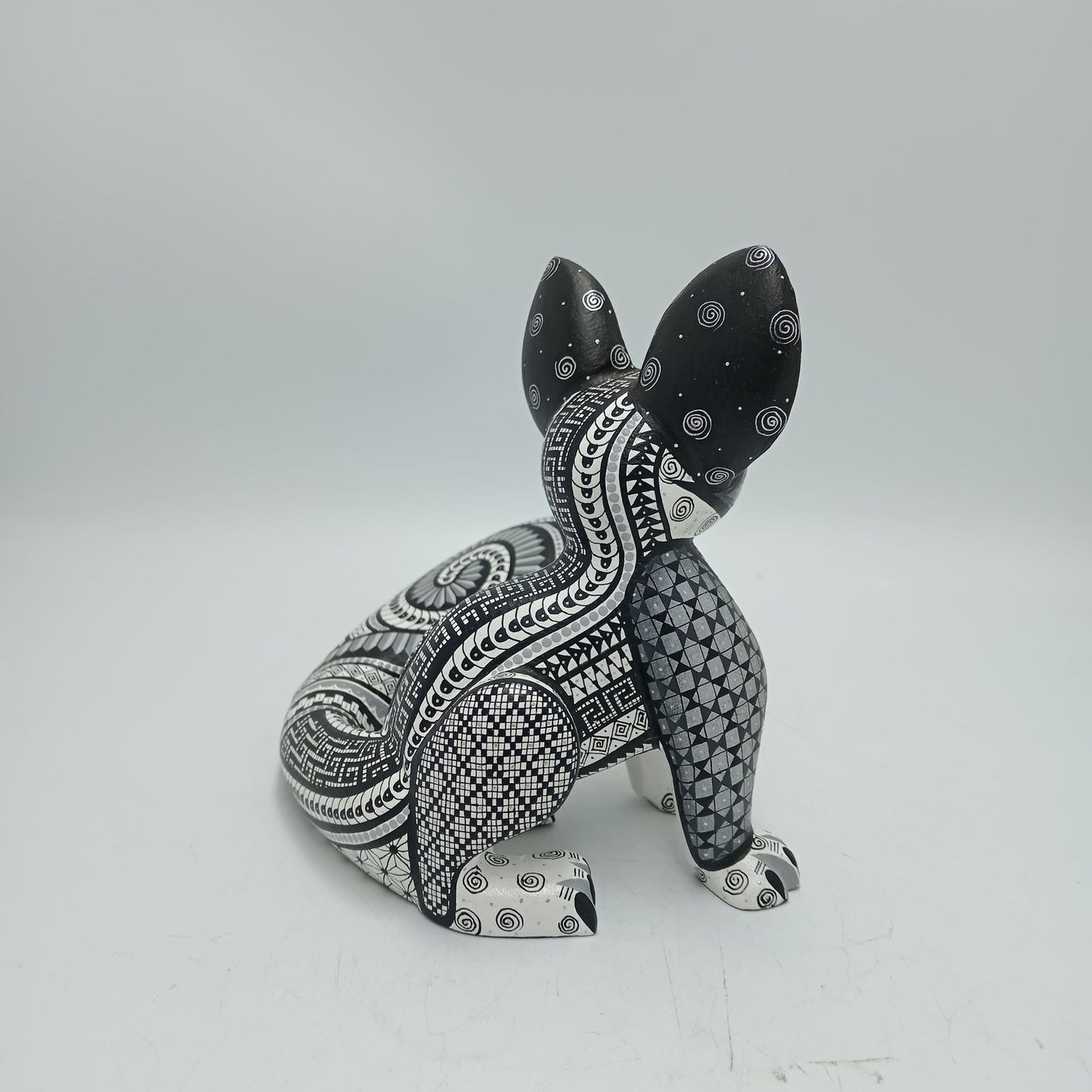 Mexican Oaxacan Wood Carving Fox By Ivan Fuentes PP8195