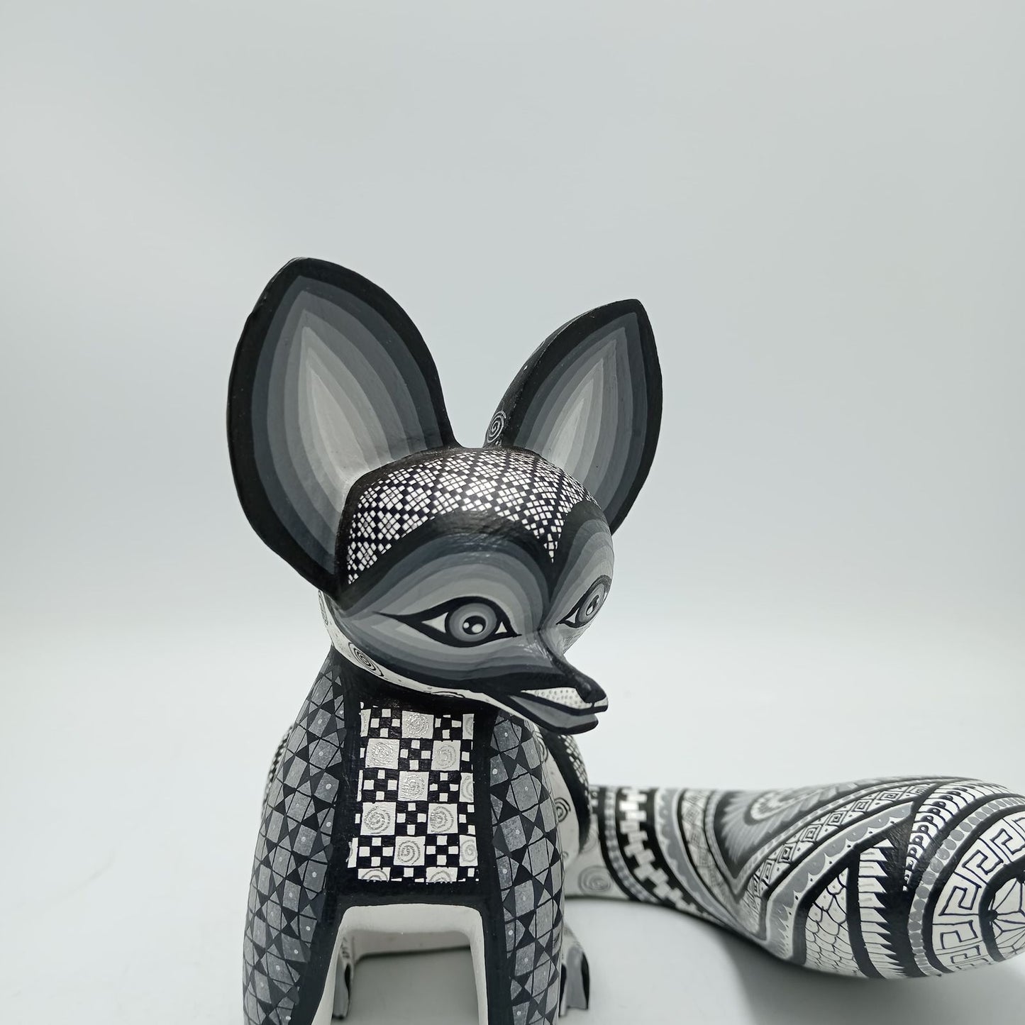 Mexican Oaxacan Wood Carving Fox By Ivan Fuentes PP8195