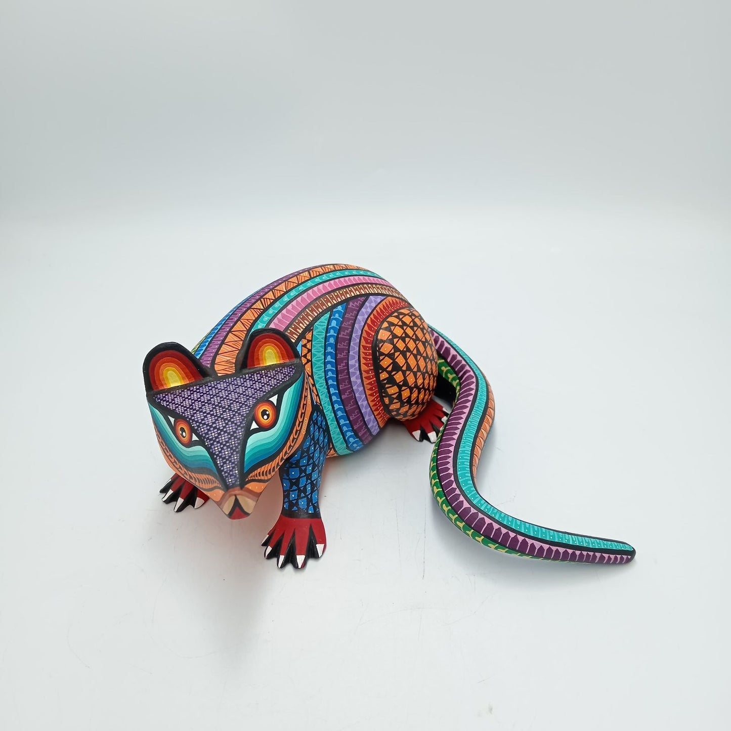 Mexican Oaxacan Wood Carving Opossum By Ivan Fuentes PP8196