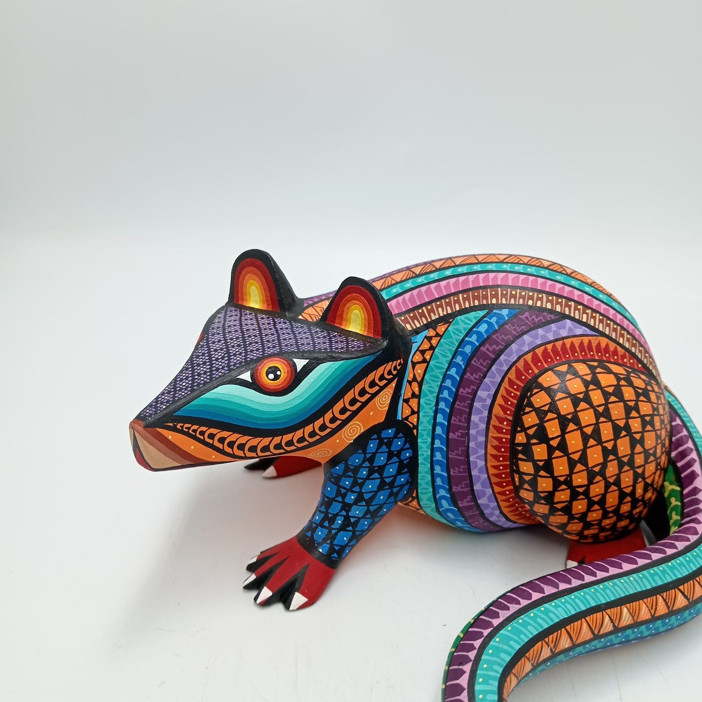 Mexican Oaxacan Wood Carving Opossum By Ivan Fuentes PP8196