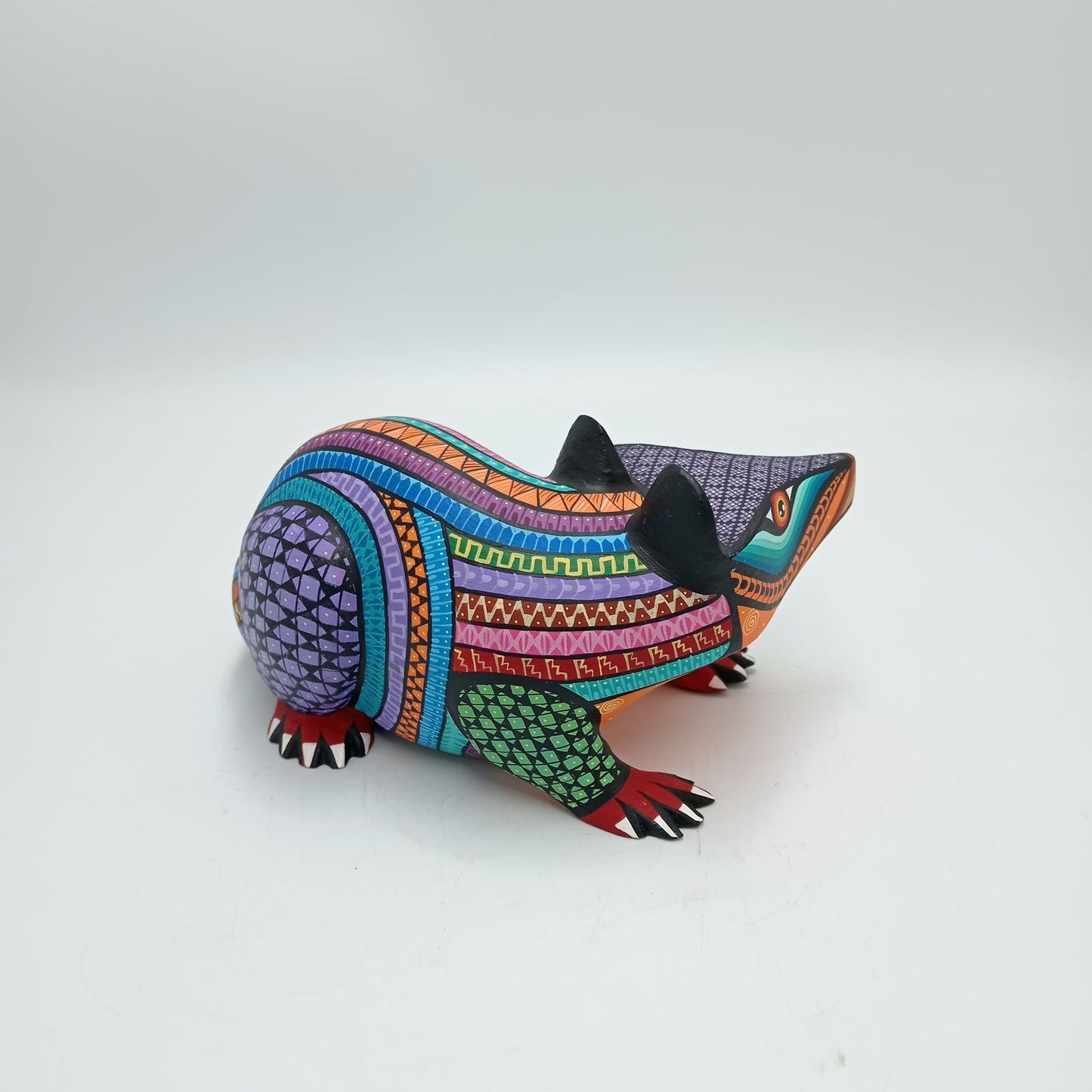 Mexican Oaxacan Wood Carving Opossum By Ivan Fuentes PP8196