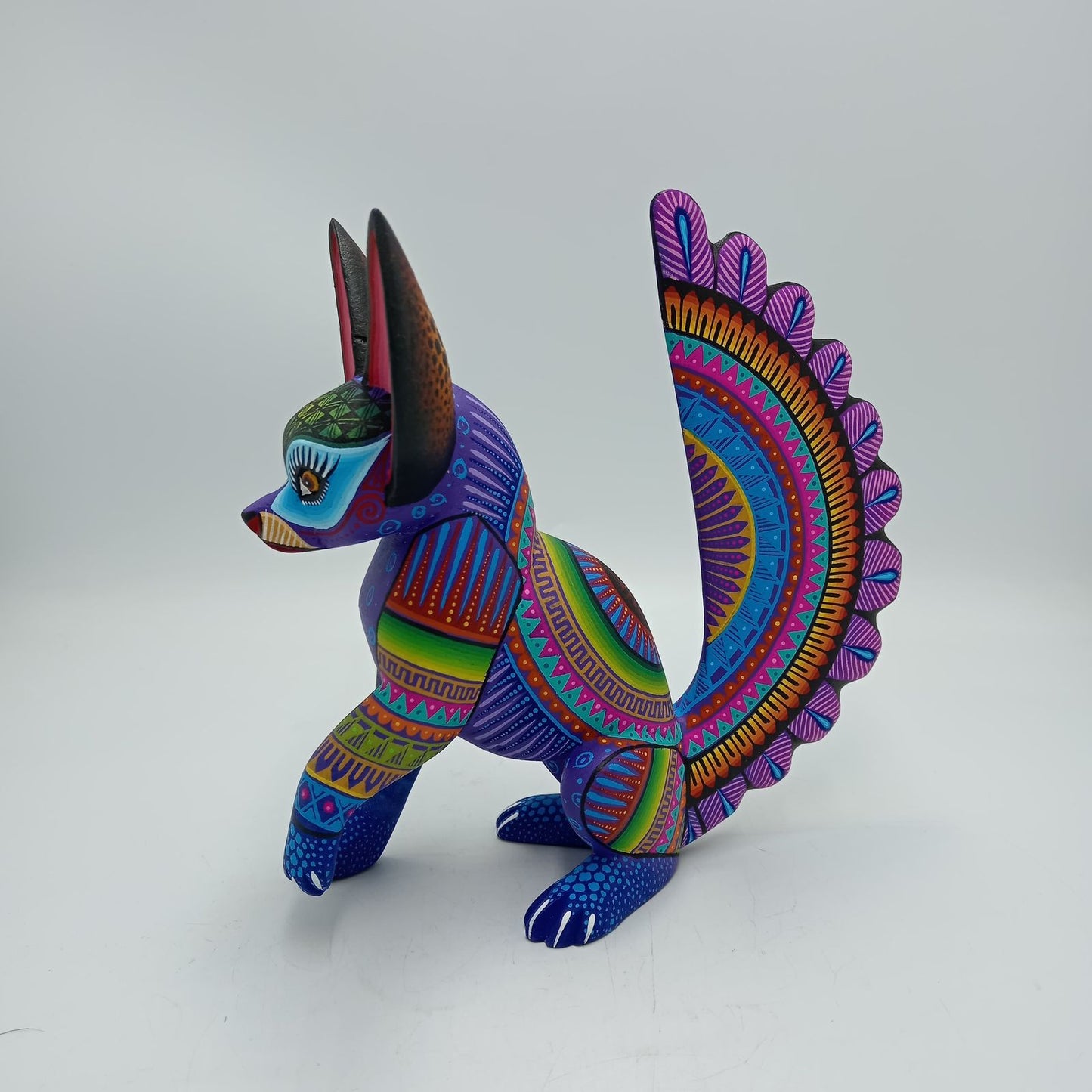 Mexican Oaxacan Wood Carving Fox By Julia Fuentes PP8214