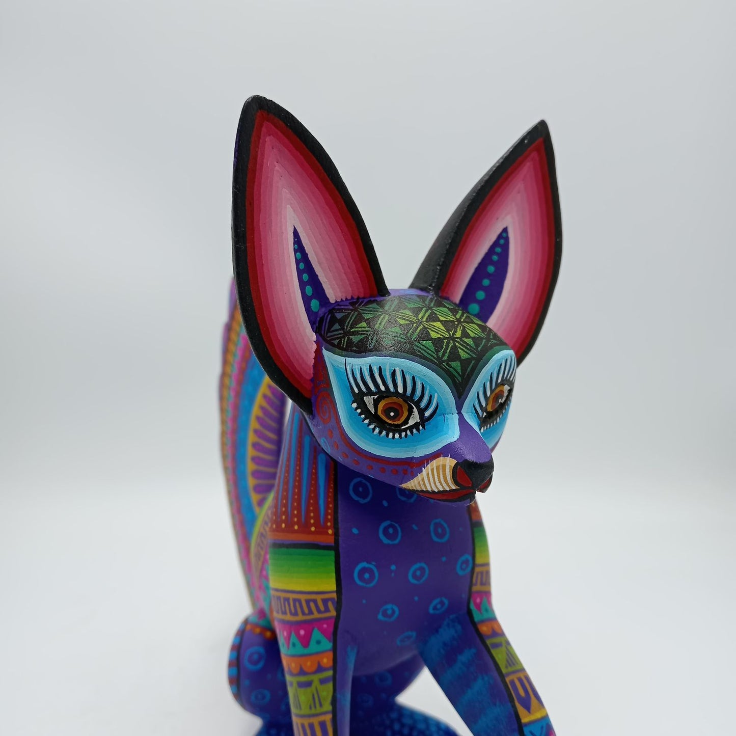 Mexican Oaxacan Wood Carving Fox By Julia Fuentes PP8214