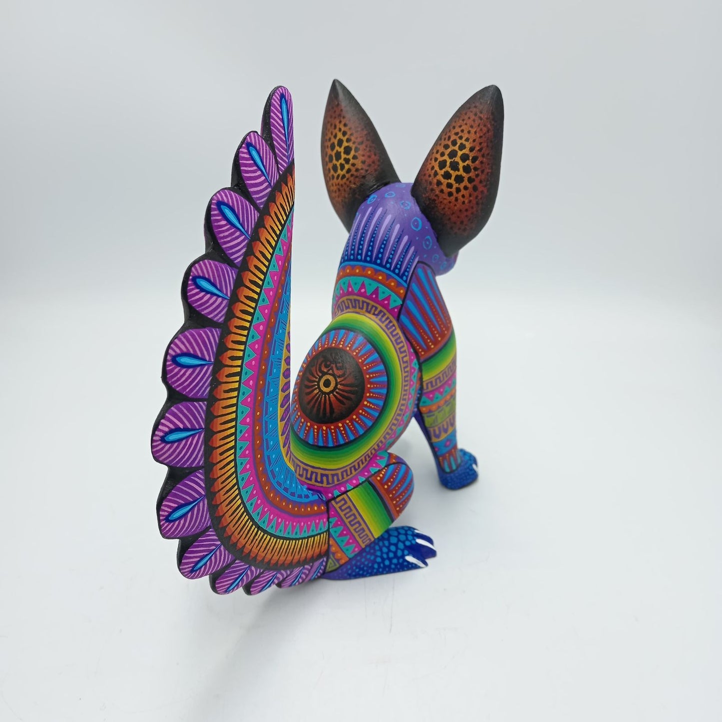 Mexican Oaxacan Wood Carving Fox By Julia Fuentes PP8214