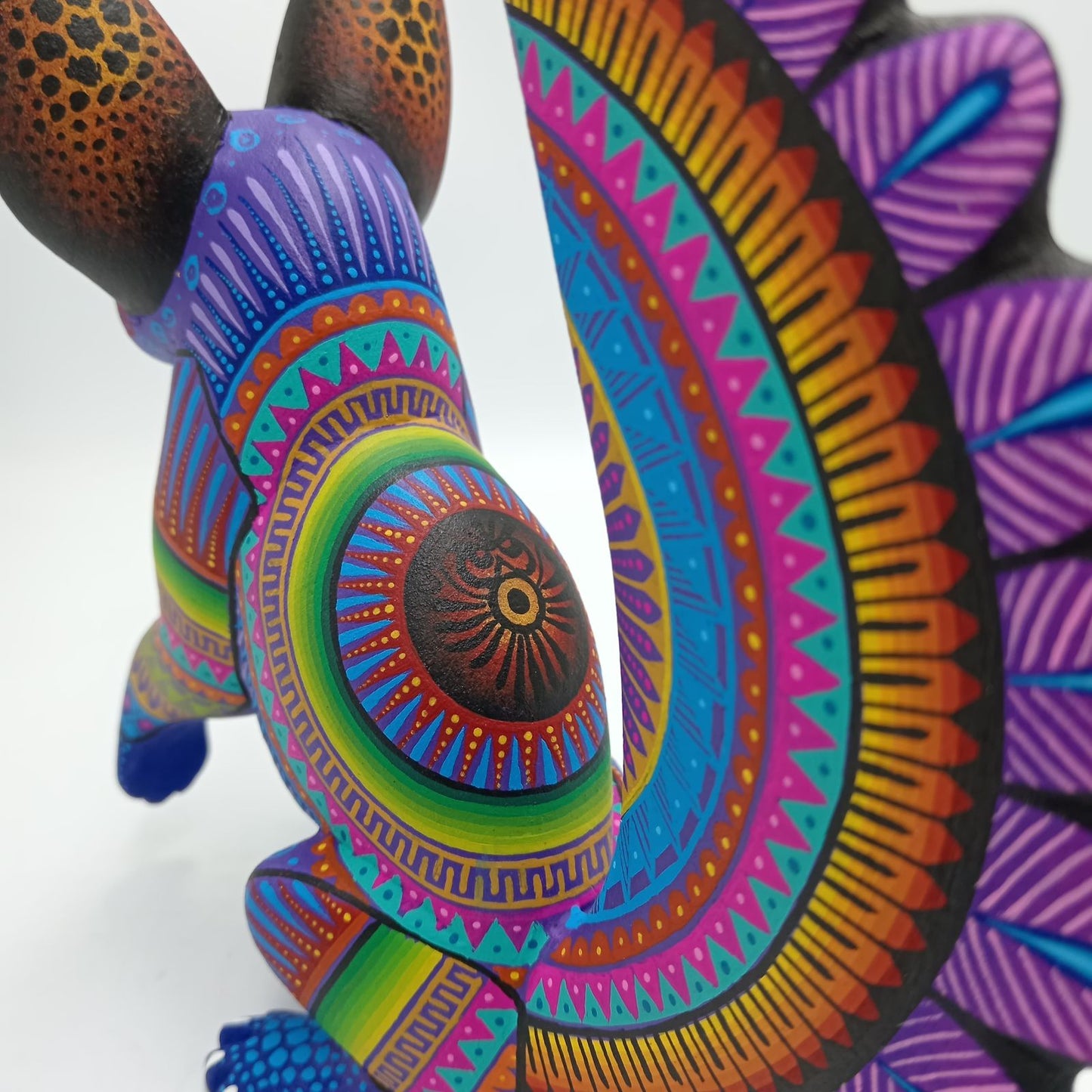 Mexican Oaxacan Wood Carving Fox By Julia Fuentes PP8214
