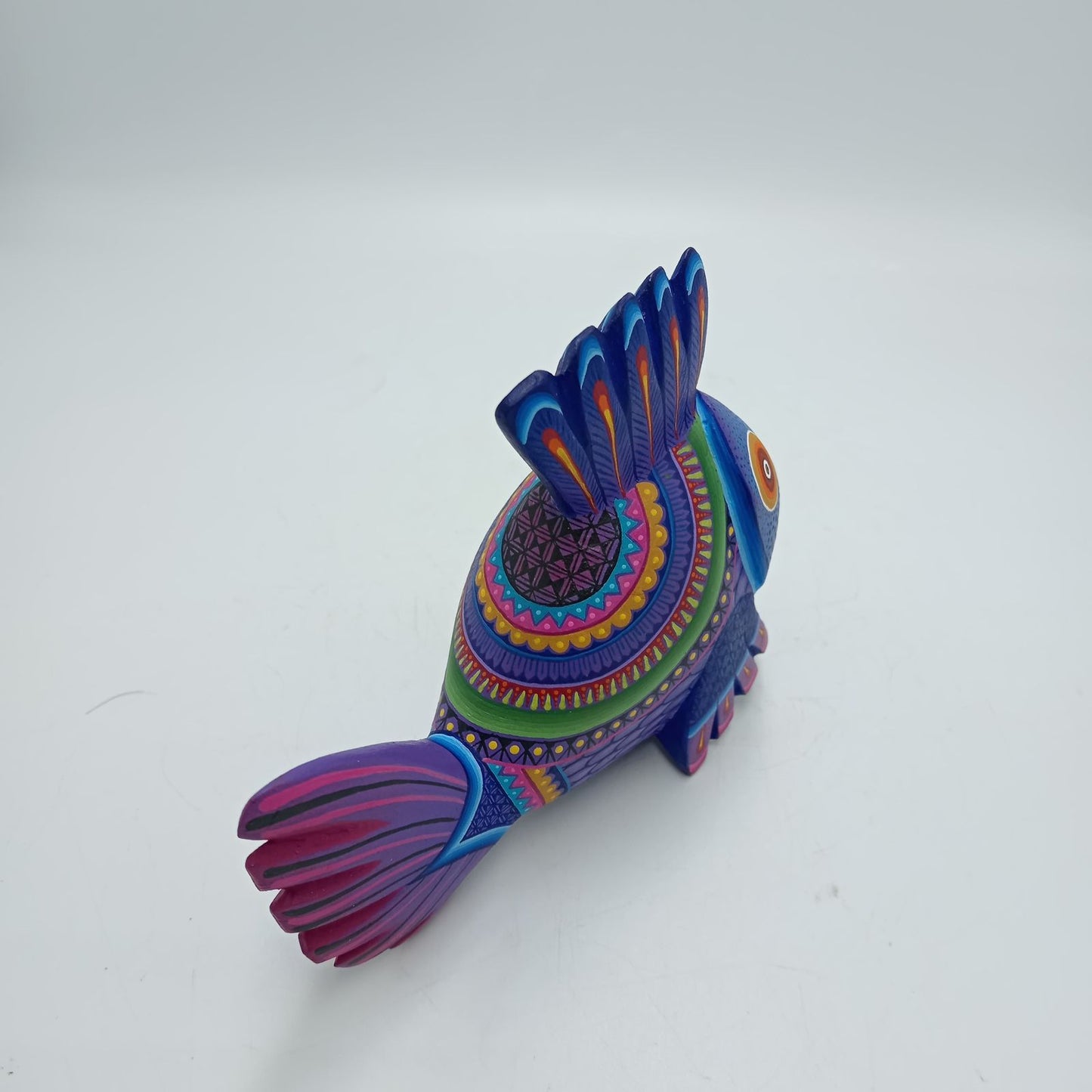 Mexican Oaxacan Wood Carving Fish By Julia Fuentes PP8215