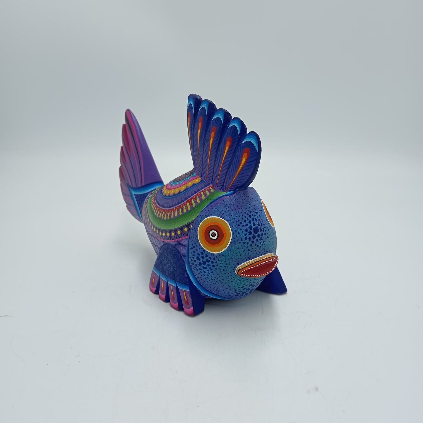 Mexican Oaxacan Wood Carving Fish By Julia Fuentes PP8215