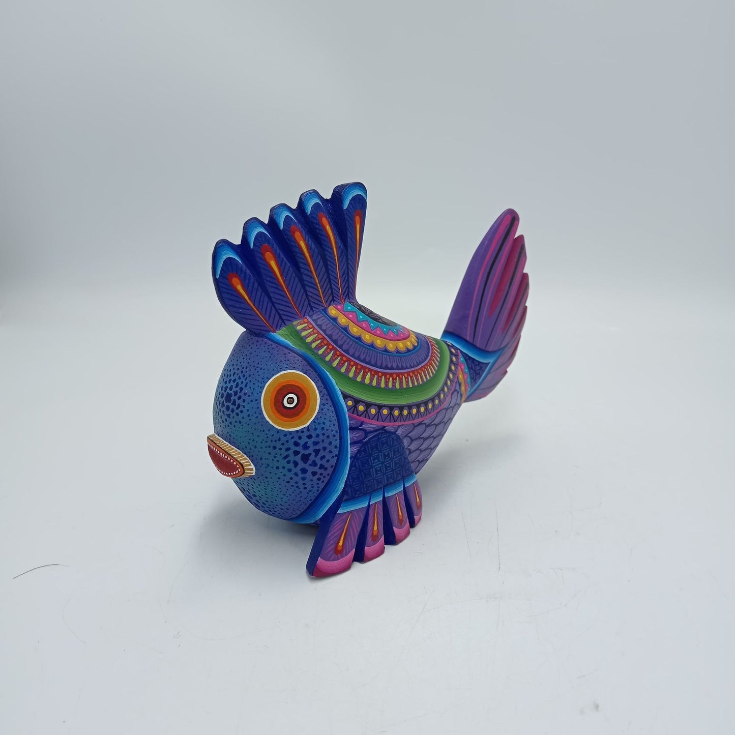 Mexican Oaxacan Wood Carving Fish By Julia Fuentes PP8215