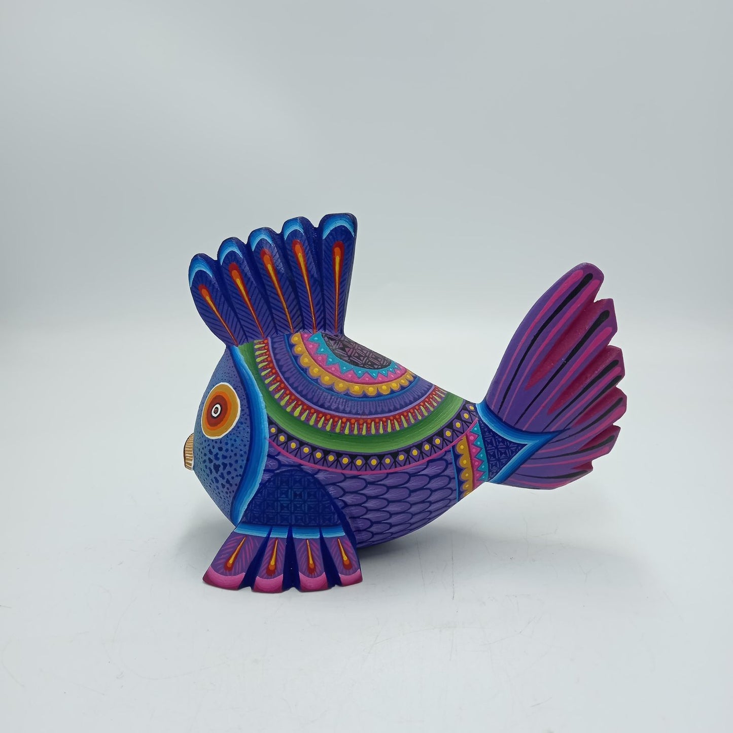 Mexican Oaxacan Wood Carving Fish By Julia Fuentes PP8215