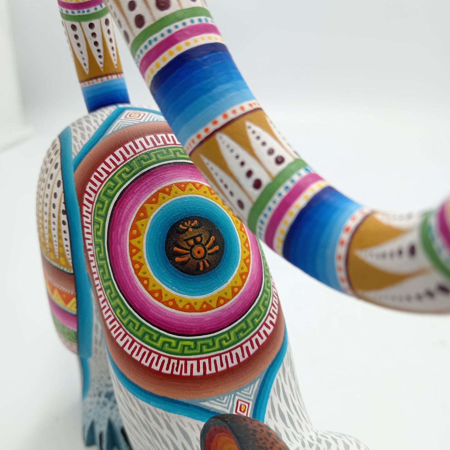 Mexican Oaxacan Wood Carving Cat By Julia Fuentes PP8217