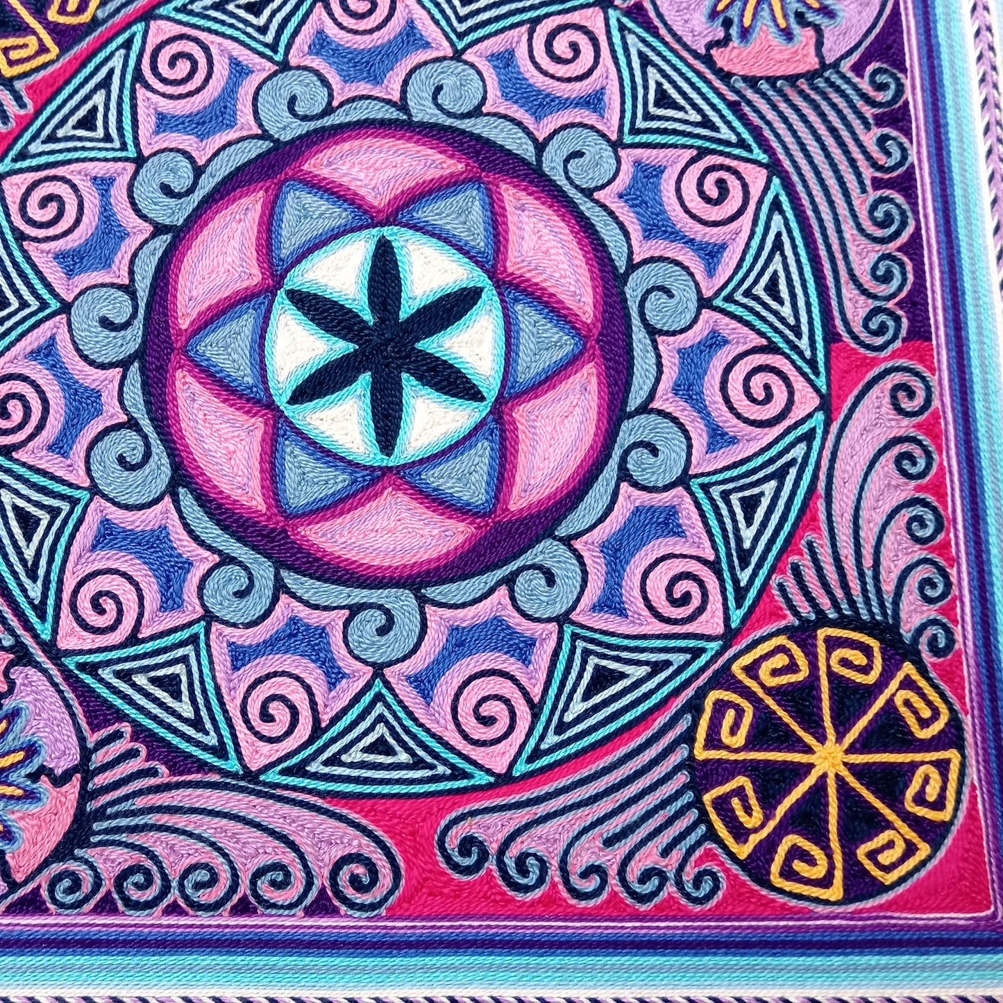 Huichol Yarn Painting Mexican Folk Art By Alfredo Meraz Reyna PP8225