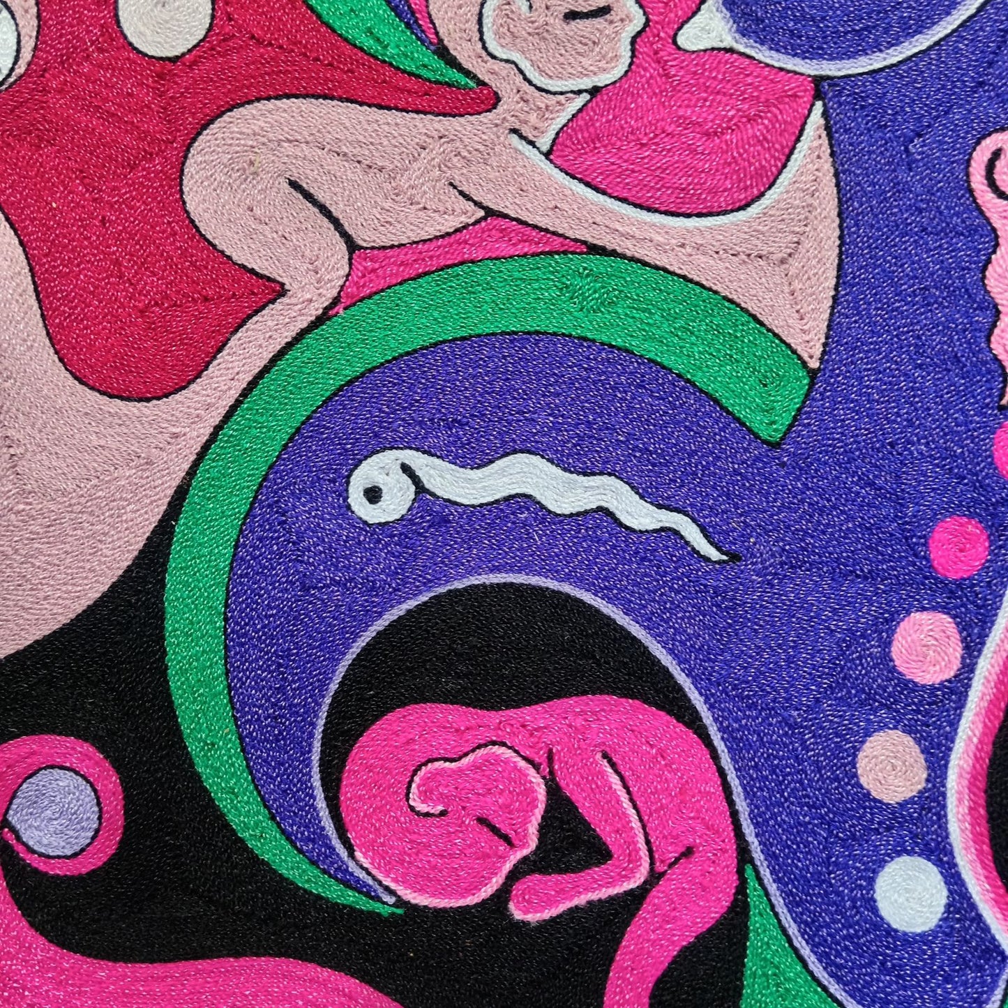 Huichol Mexican Folk Art Yarn Painting by Neikame PP8278