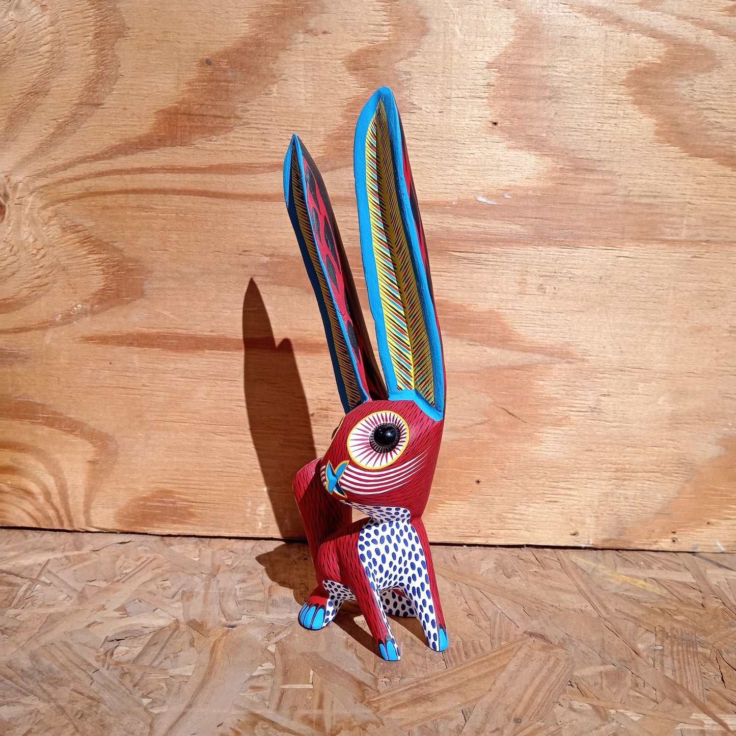Oaxacan Wood Carving Rabbit By Arsenio Morales PP8232