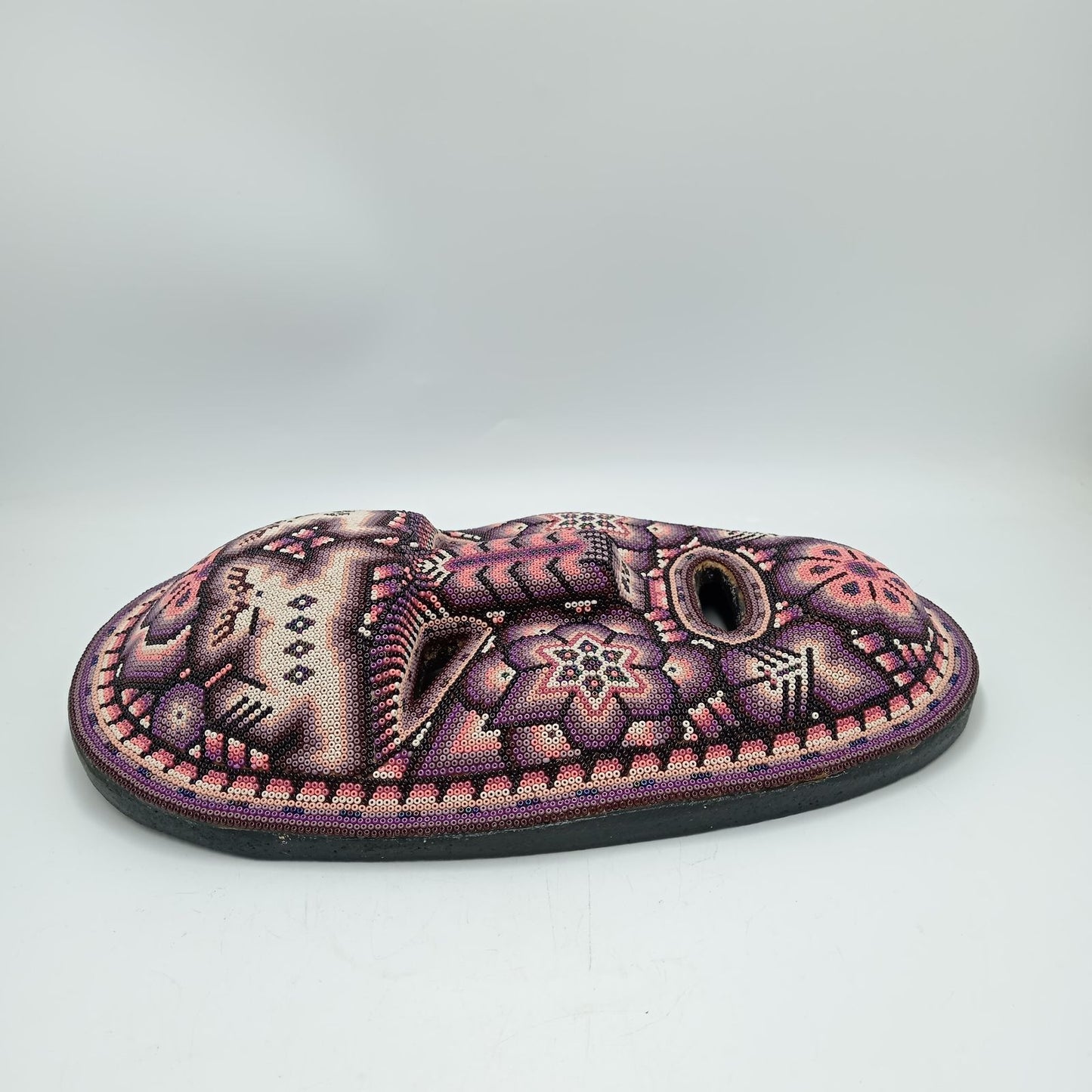 Mexican Huichol Hand Beaded Mask By Octaviano Villa Lopez PP8280
