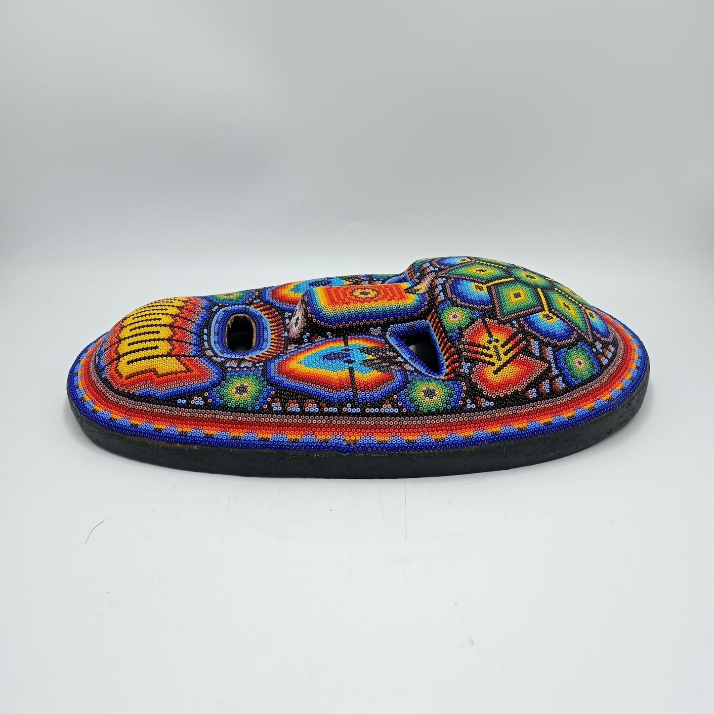 Mexican Huichol Hand Beaded Mask By Octaviano Villa Lopez PP8281