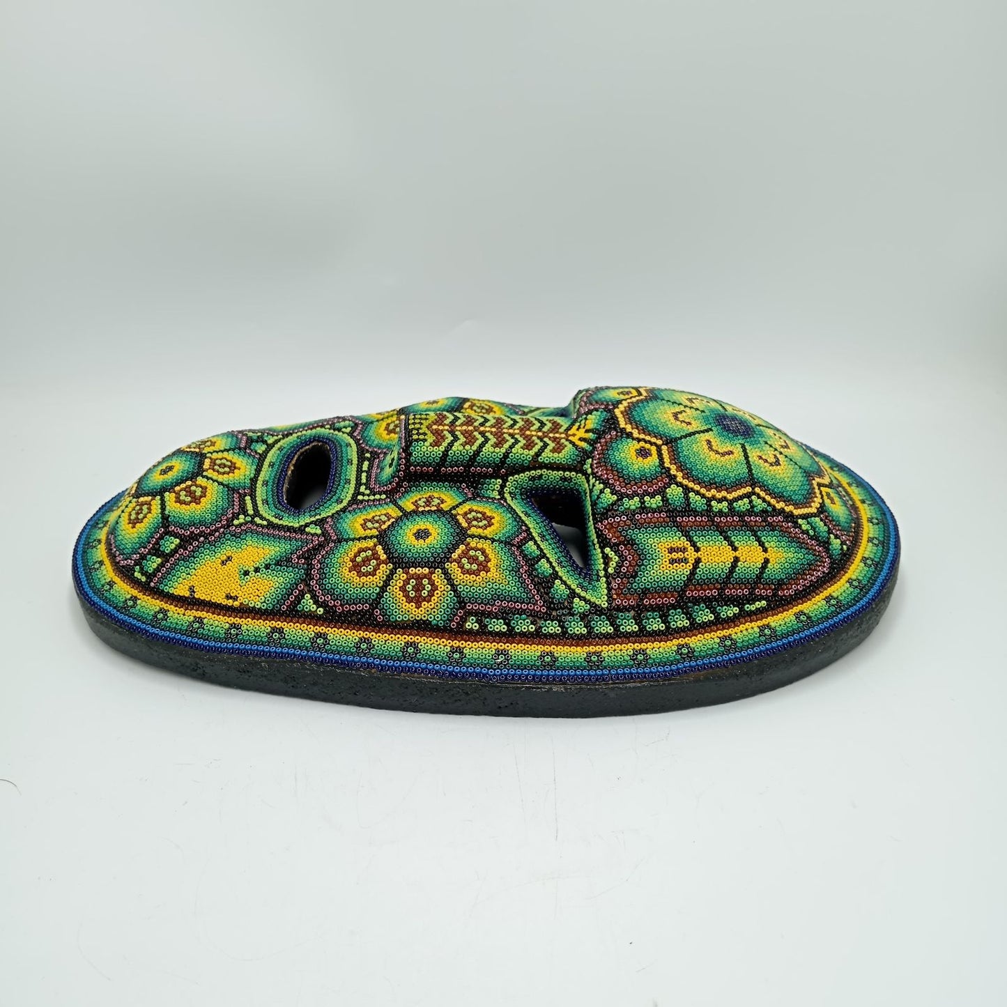 Mexican Huichol Hand Beaded Mask By Octaviano Villa Lopez PP8282