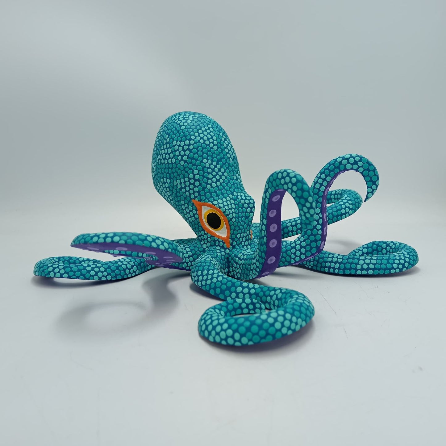Wood Carving Hand Made Octopus By Armando Jimenez PP8303