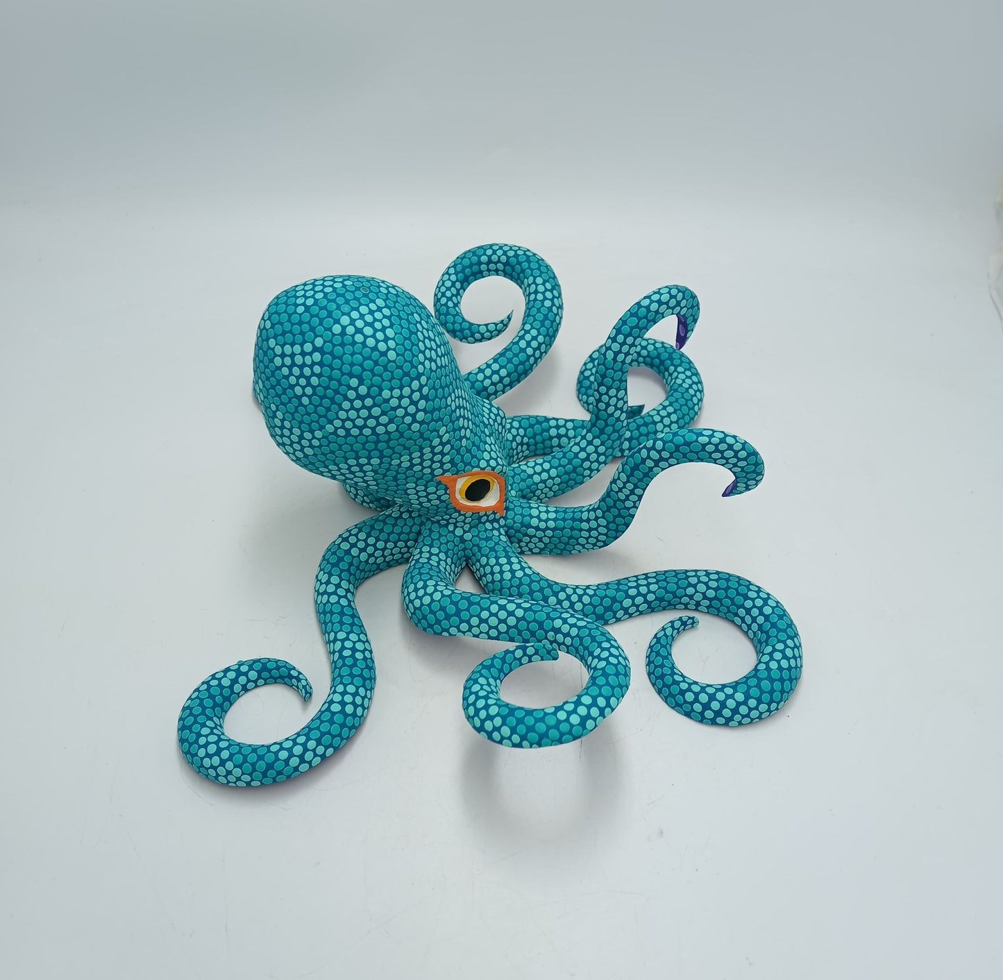 Wood Carving Hand Made Octopus By Armando Jimenez PP8303