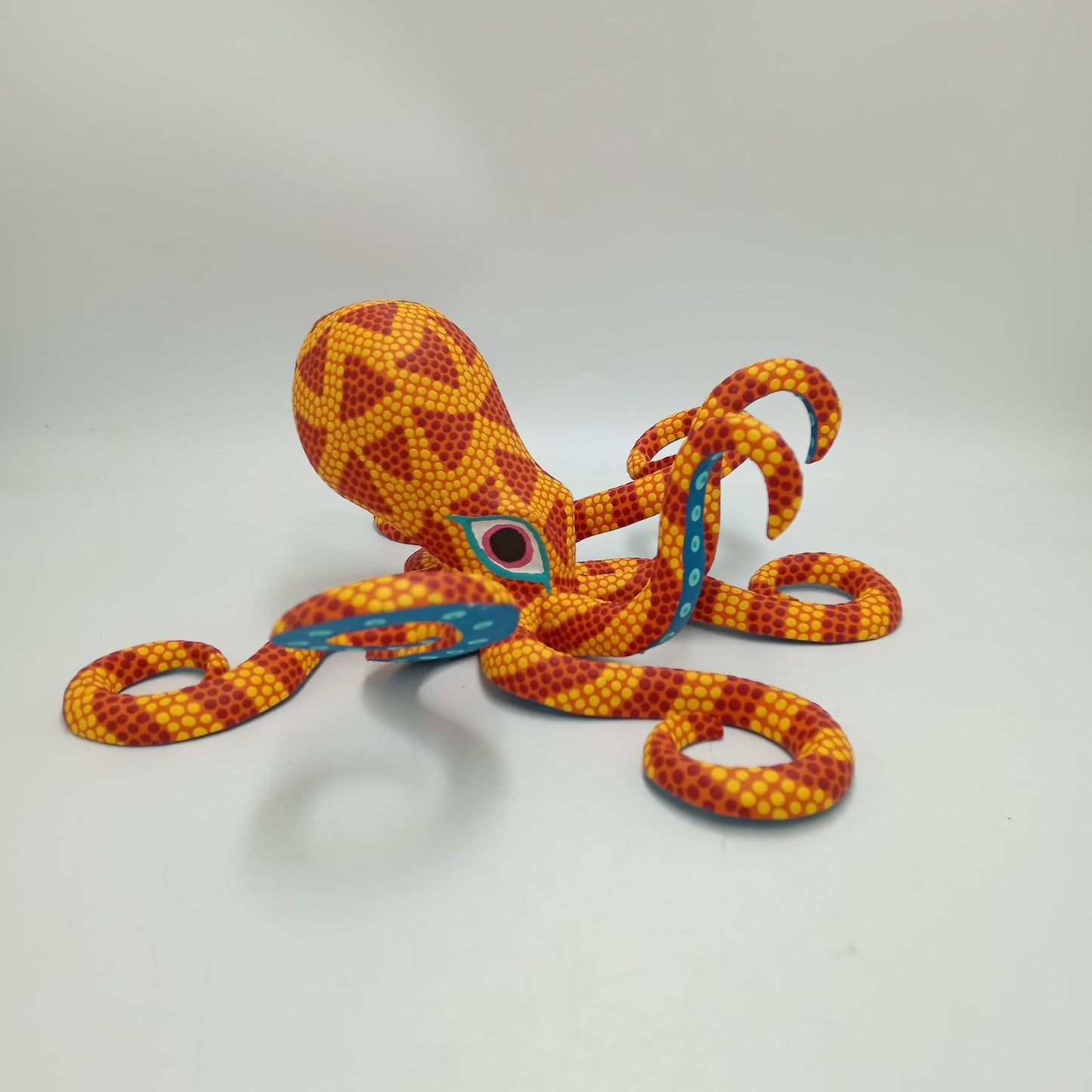 Wood Carving Hand Made Octopus By Armando Jimenez PP8304