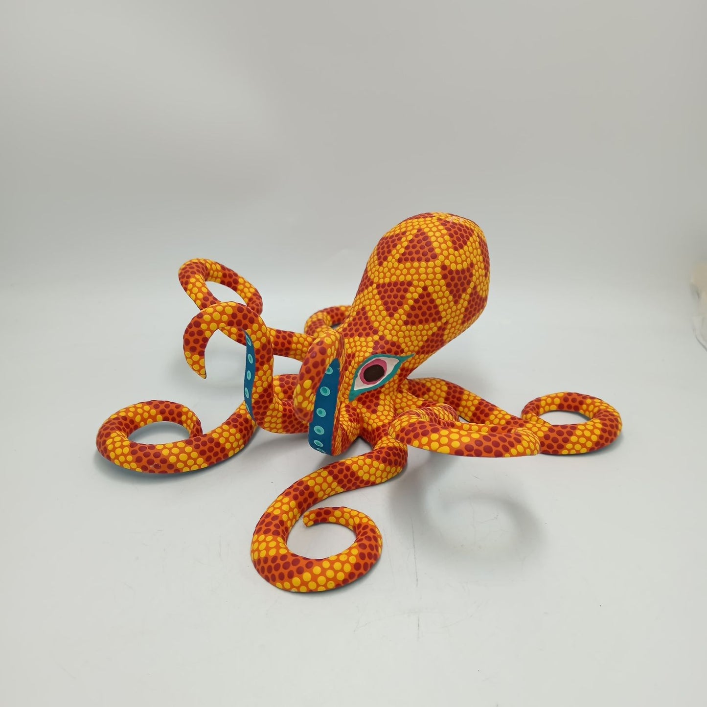 Wood Carving Hand Made Octopus By Armando Jimenez PP8304