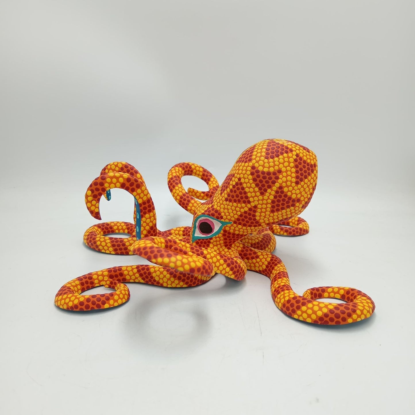 Wood Carving Hand Made Octopus By Armando Jimenez PP8304