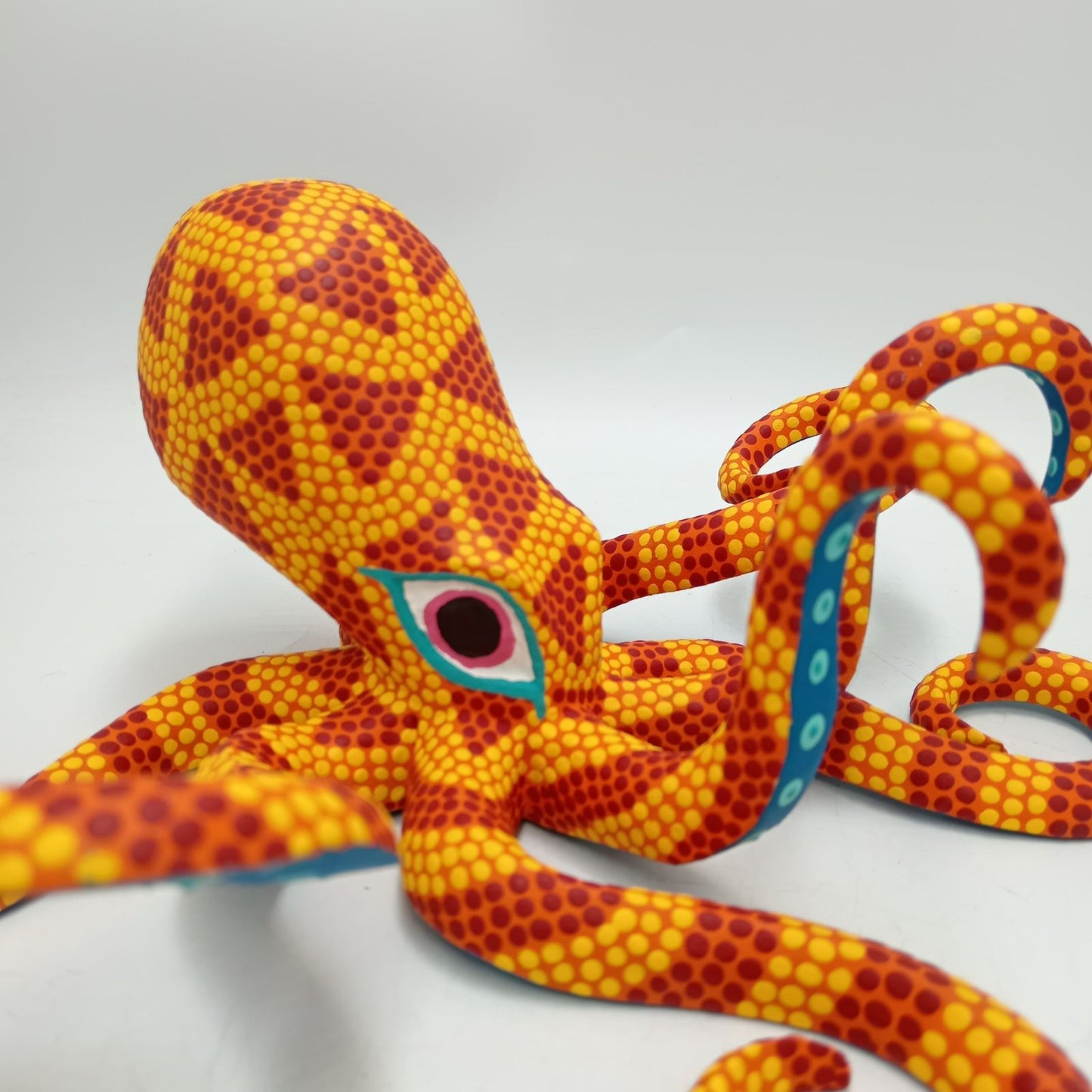 Wood Carving Hand Made Octopus By Armando Jimenez PP8304