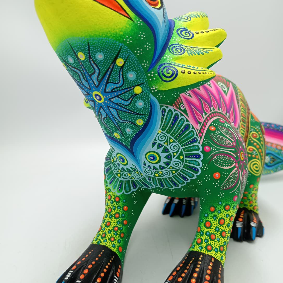 Mexican Folk Art Oaxacan Wood Carving Alebrije Hand Made, Axolotl By Luis Sosa PP8320
