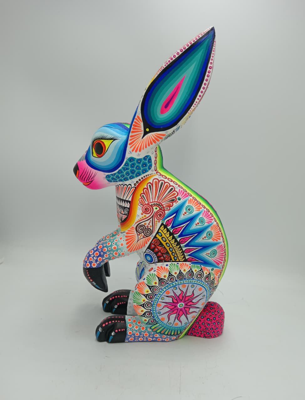 Mexican Folk Art Oaxacan Wood Carving Alebrije Hand Made, Rabbit By Luis Sosa PP8322
