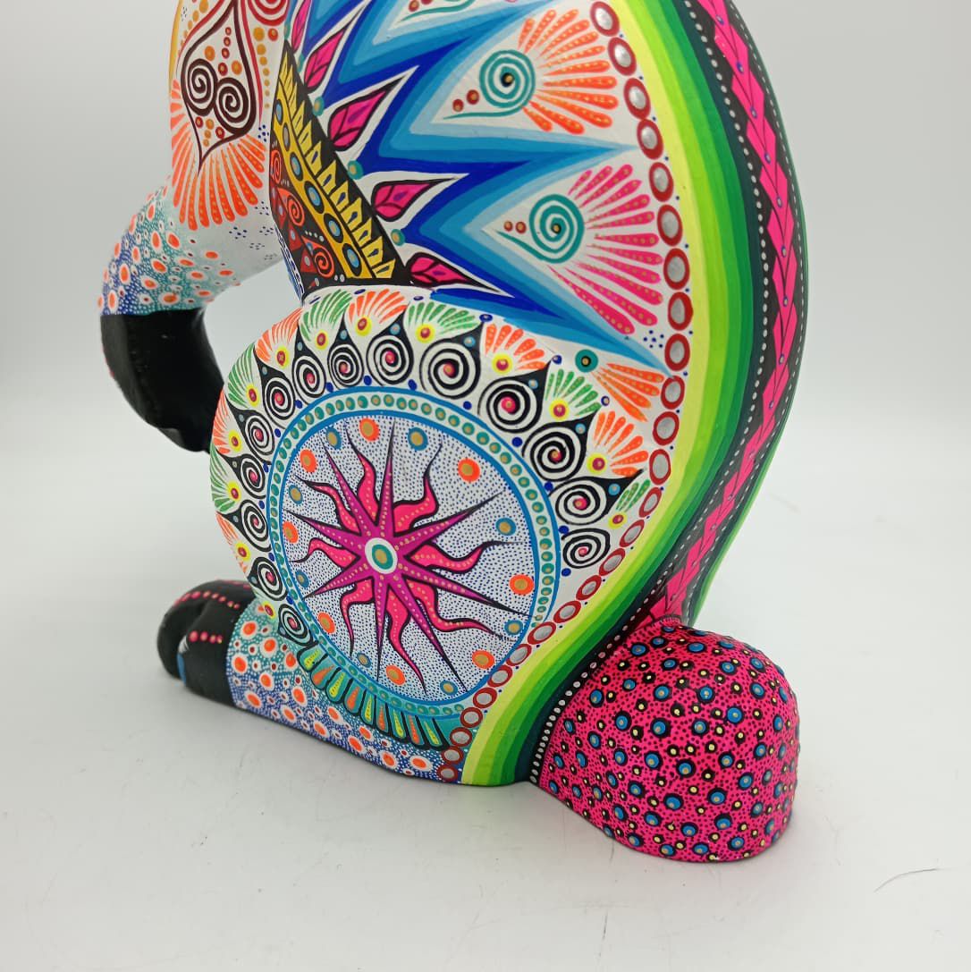 Mexican Folk Art Oaxacan Wood Carving Alebrije Hand Made, Rabbit By Luis Sosa PP8322