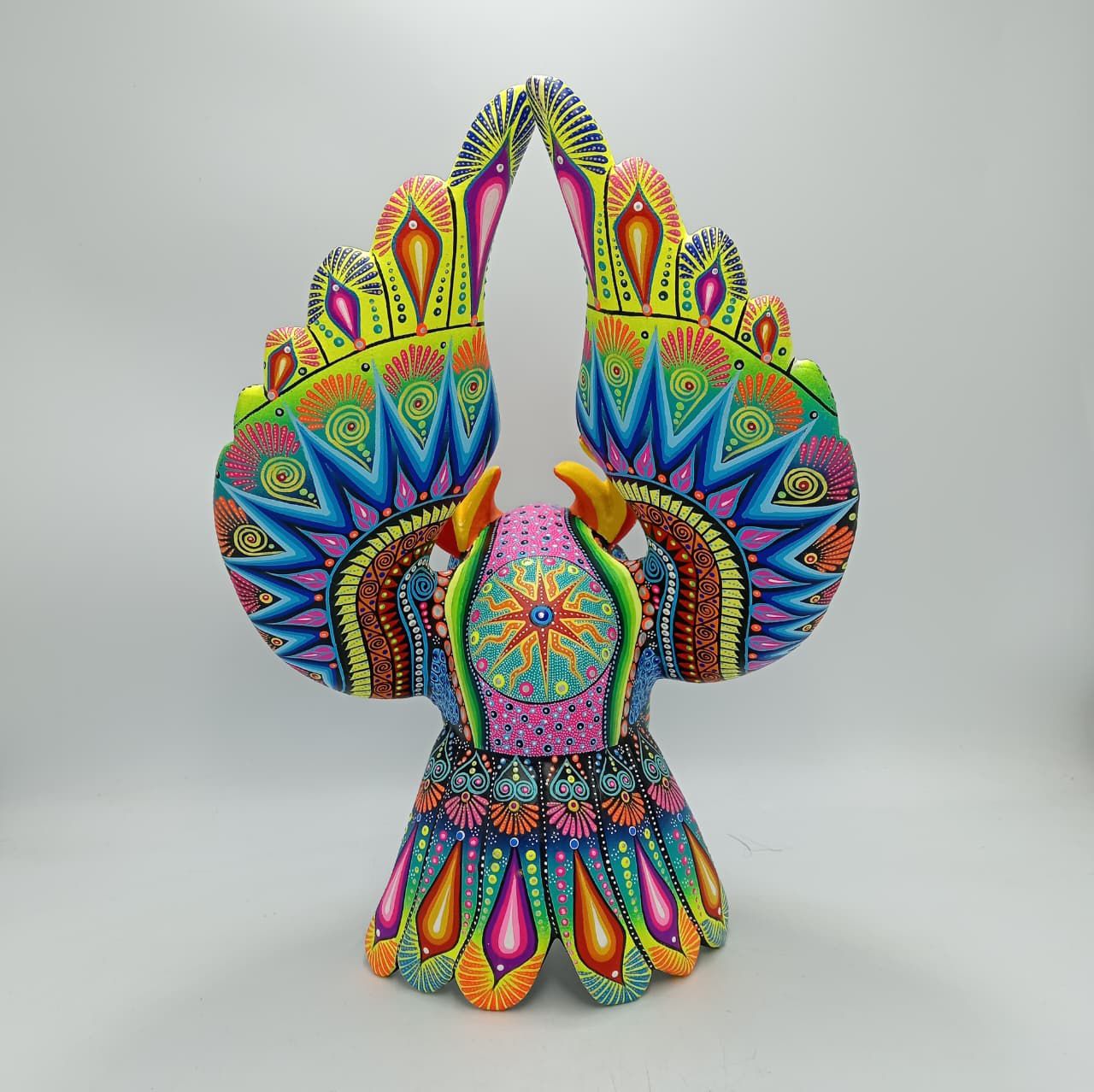 Mexican Folk Art Oaxacan Wood Carving Alebrije Hand Made, Owl By Luis Sosa PP8323