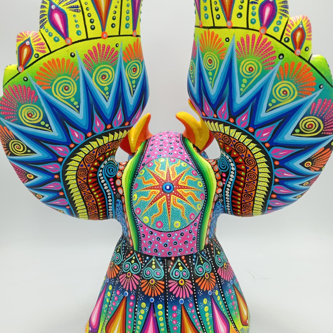 Mexican Folk Art Oaxacan Wood Carving Alebrije Hand Made, Owl By Luis Sosa PP8323