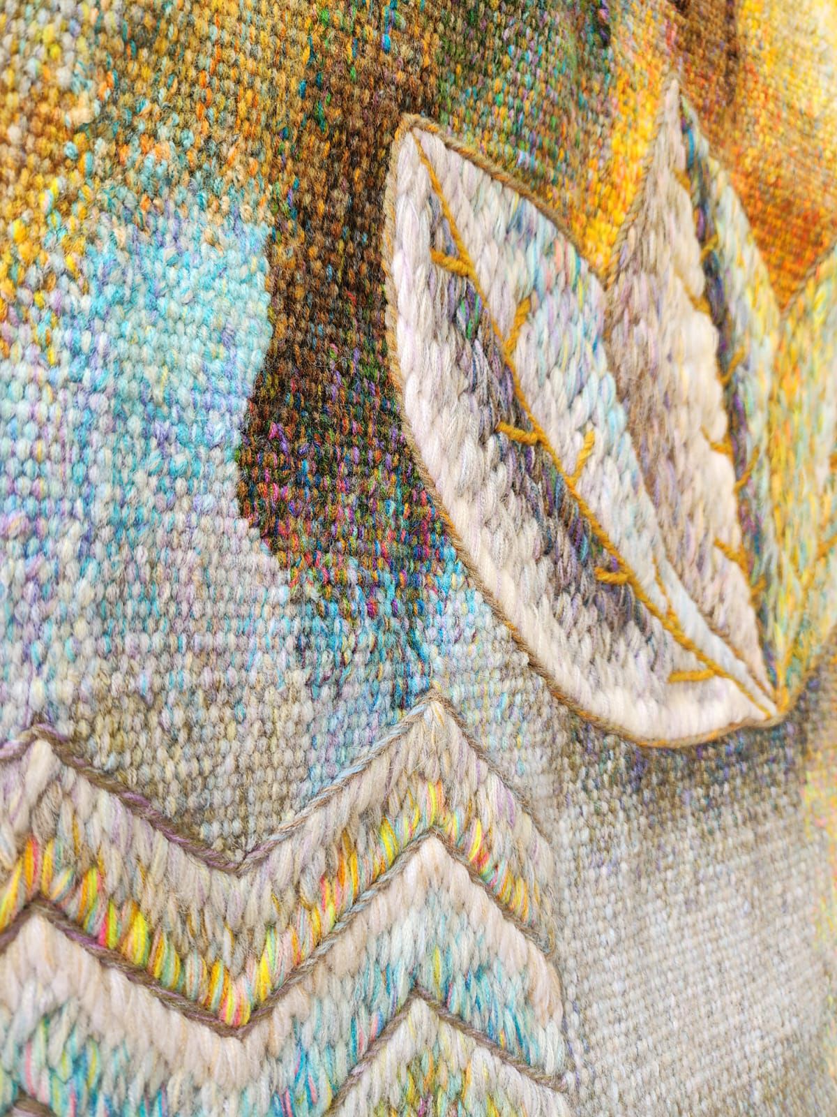Hand Woven Alpaca Fiber Tapestry "Ancestral Wisdom" By Constantino Laura PP8366