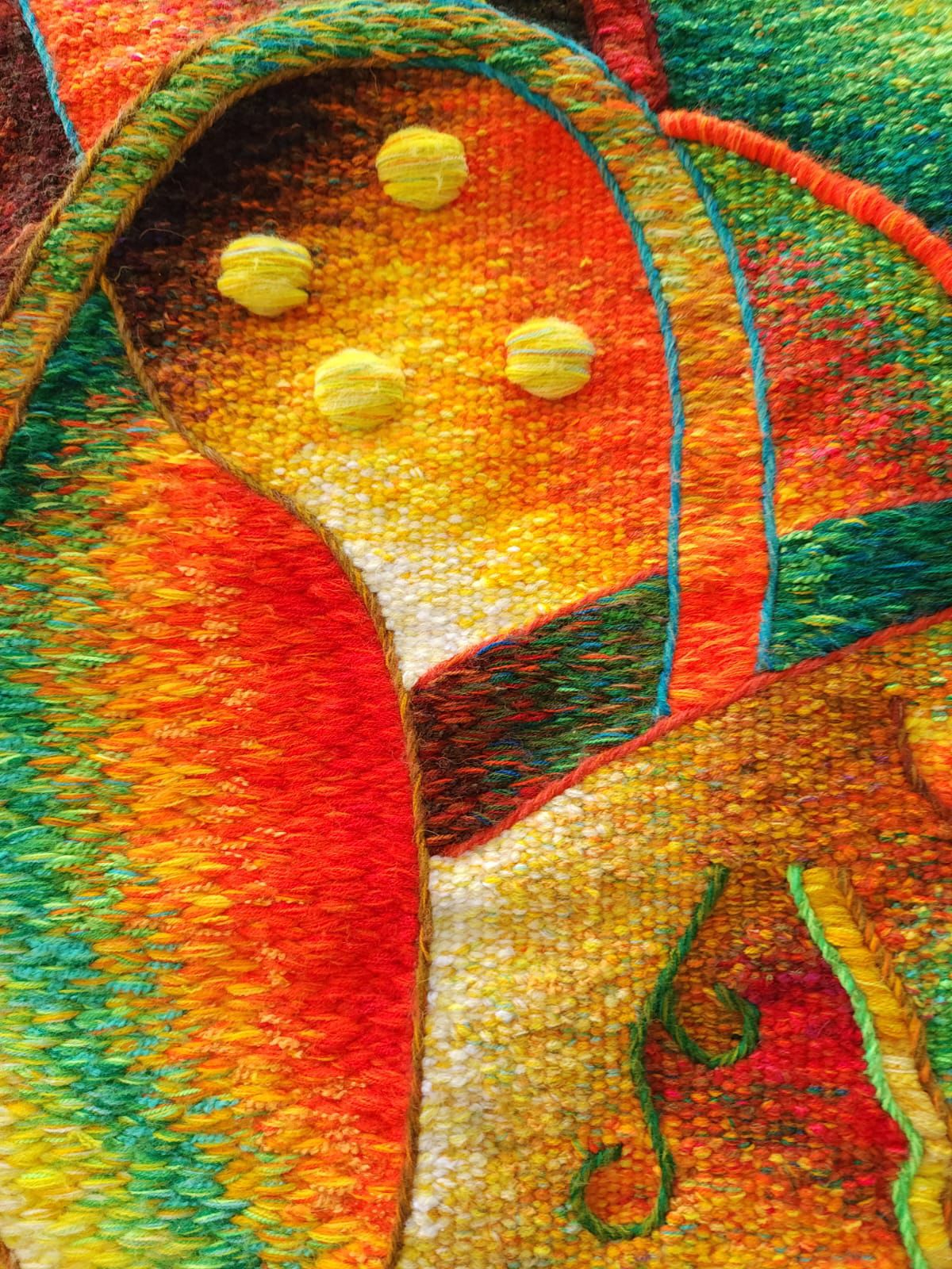 Hand Woven Alpaca Fiber Tapestry " Bird Of Paradise" By Constantino Laura PP8371