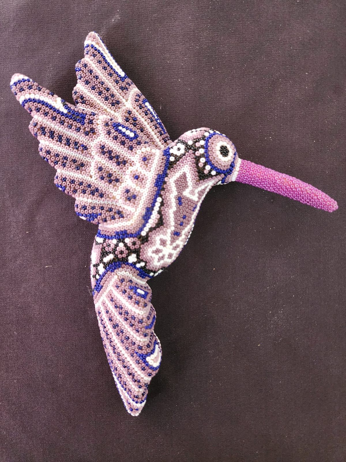 Mexican Huichol Hand Beaded Hummingbird By Isandro Villa Lopez PP8390