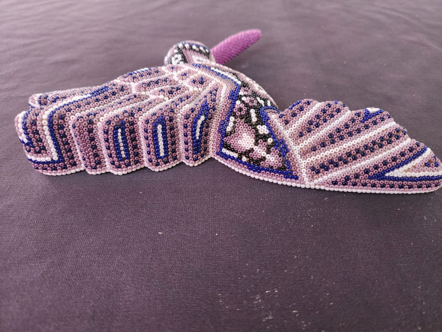 Mexican Huichol Hand Beaded Hummingbird By Isandro Villa Lopez PP8390