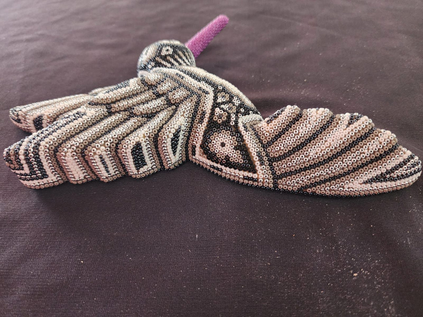 Mexican Huichol Hand Beaded Hummingbird By Isandro Villa Lopez PP8395