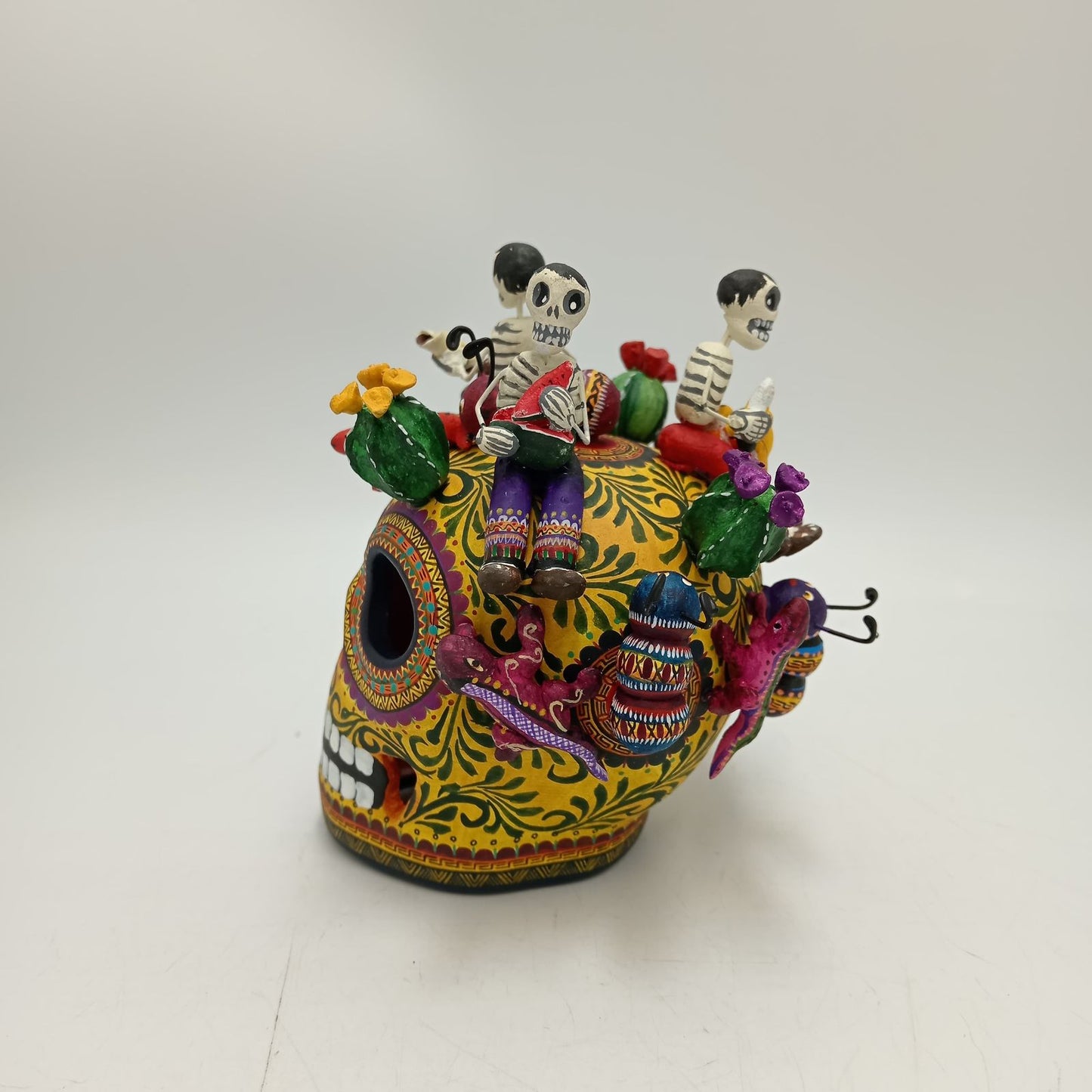 Day Of the Dead Ceramics Skull By Alfonso Castillo PP8472