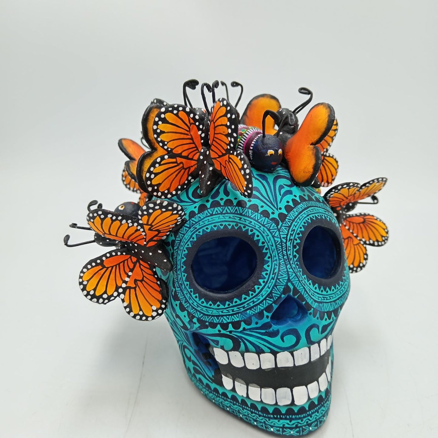 Day Of the Dead Ceramics Skull By Alfonso Castillo PP8474