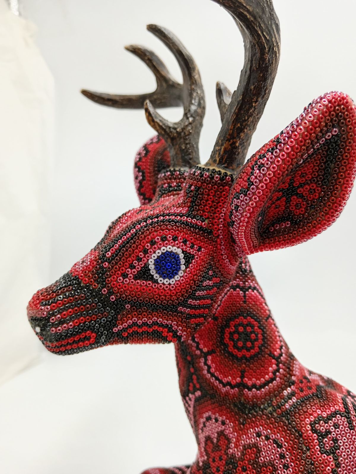 Hand Beaded Huichol Mexican Folk Art Nativity Set By Honorio Villa Lopez PP8488