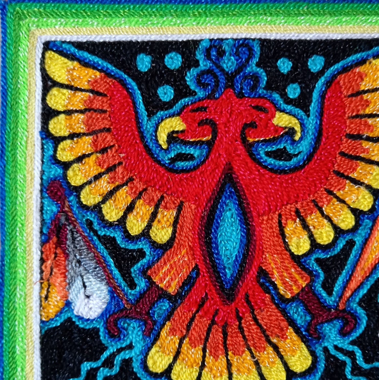 Huichol Mexican Folk Art Yarn Painting by Neikame PP8521