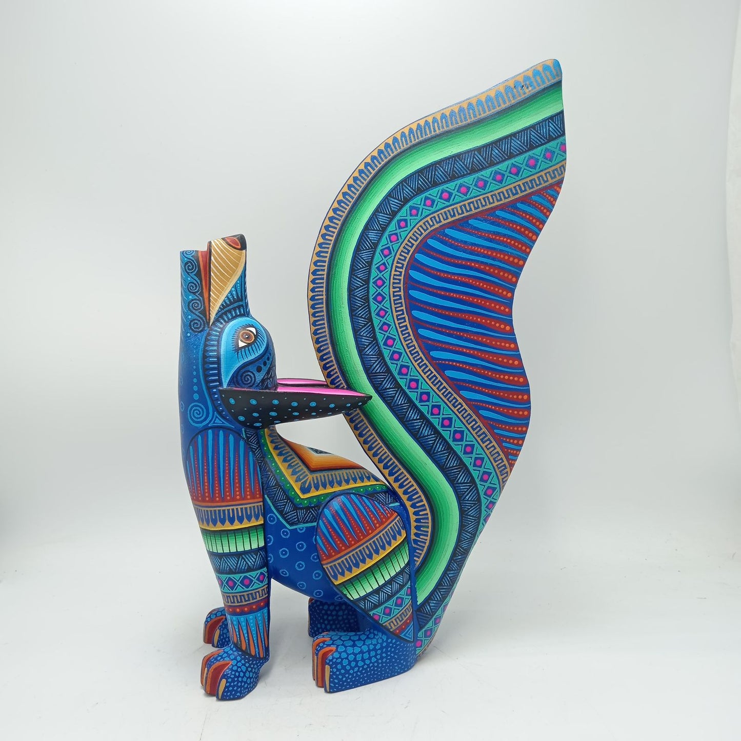 Mexican Oaxacan Wood Carving Coyote By Julia Fuentes PP8548