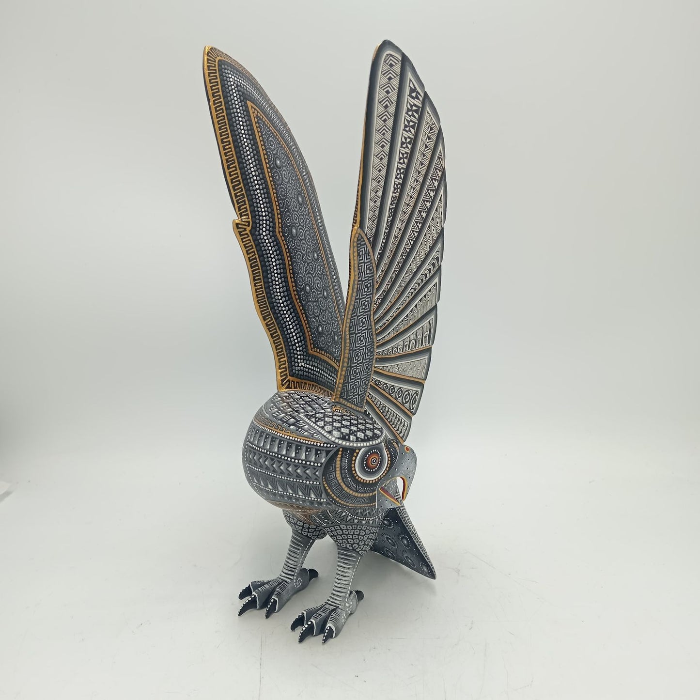 Oaxacan Wood Carving Eagle by Manuel Cruz Prudencio PP8552