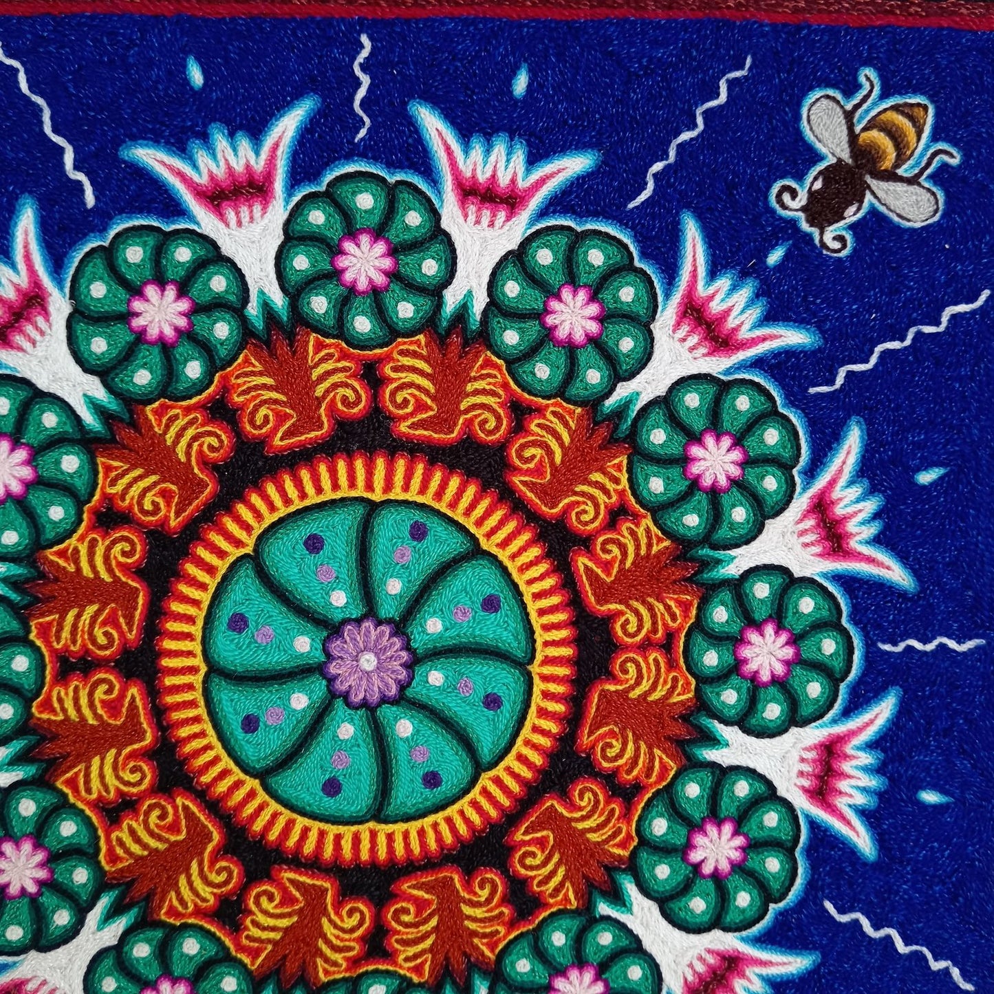 Huichol Indian Yarn Painting by Samuel Hernandez PP8574