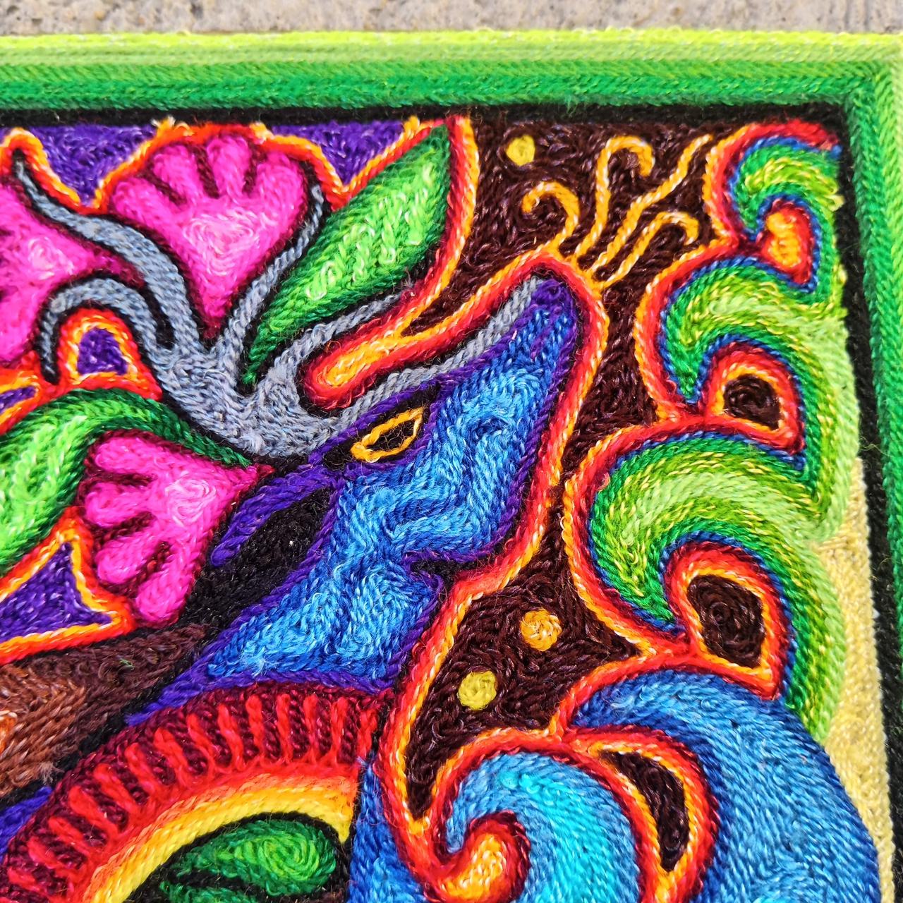 Huichol Mexican Folk Art Yarn Painting by Neikame PP8705
